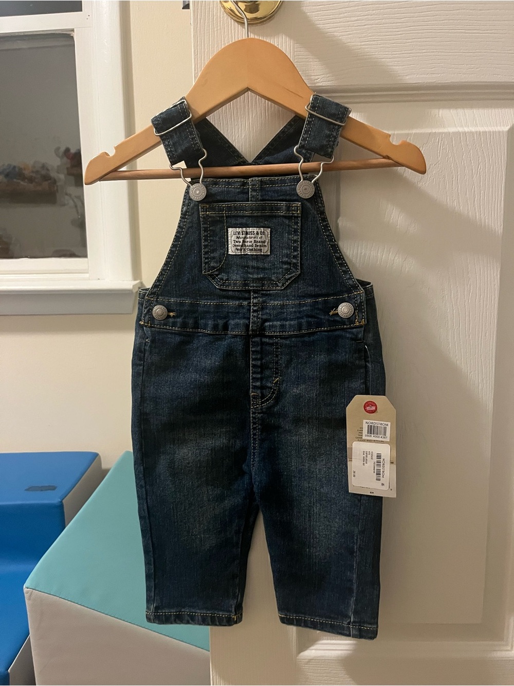 Levi's Dark Blue Denim Baby Overalls